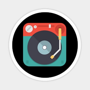 Retro Vinyl Turntable Magnet